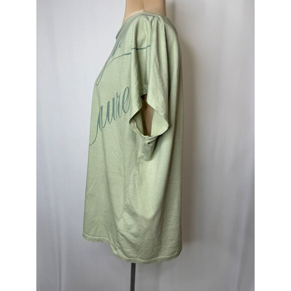 Lauren Ralph Lauren Sage Green Oversized Graphic Tee XXL Soft Ladies Top - Picture 8 of 9
